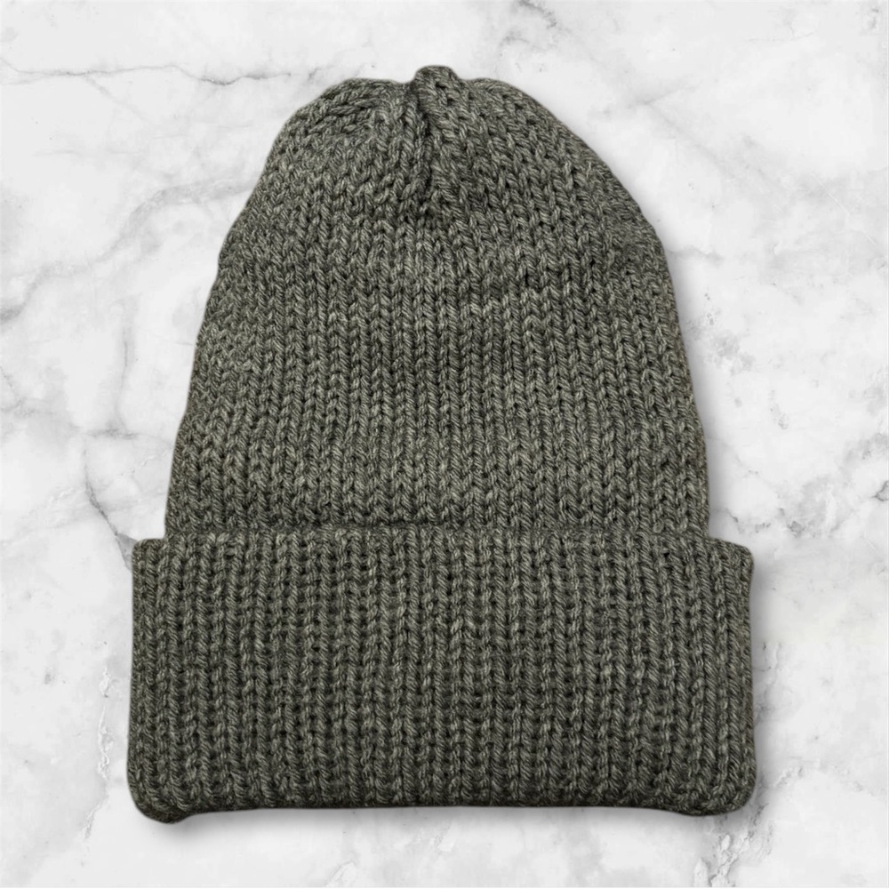 Handmade Cozy Knit Beanie in Grey